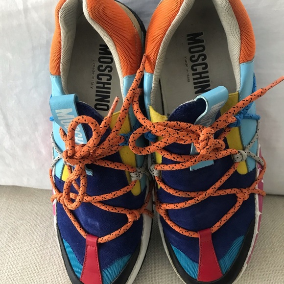 Men’s limited edition Moschino sneakers mixed colors size 42 - Picture 7 of 10